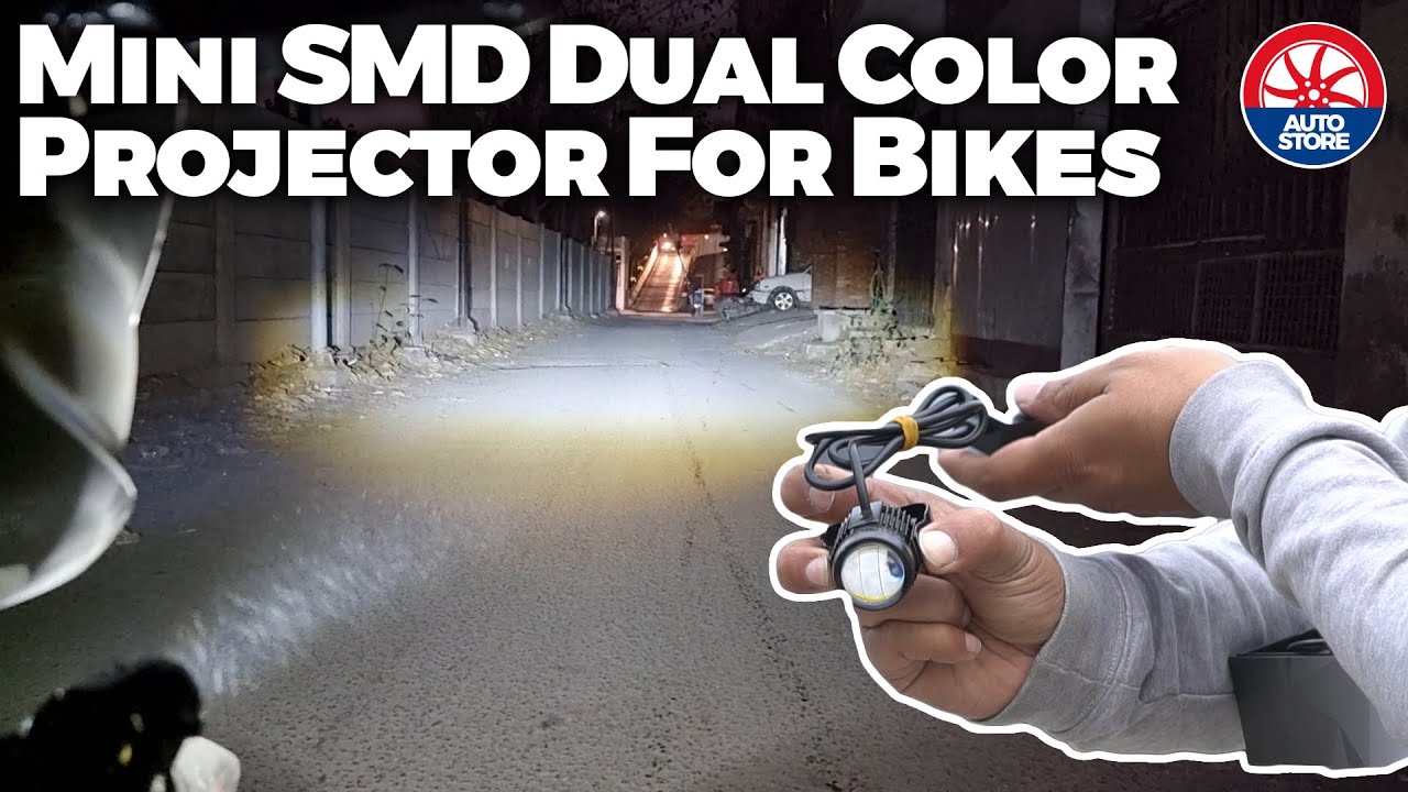 Universal Mini Projector SMD Dual Color For Motorbike | PakWheels Auto ...