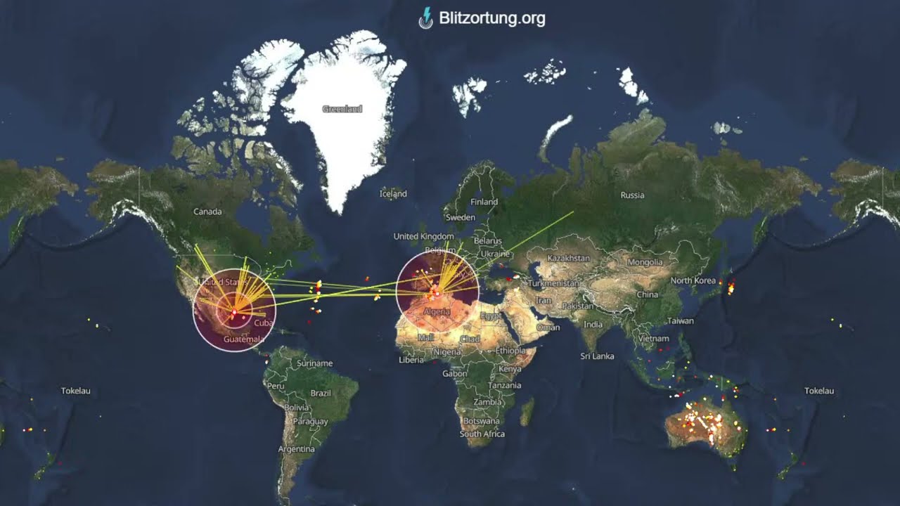 🔴Live: Real-Time Lightning Map powered by Blitzortung.org