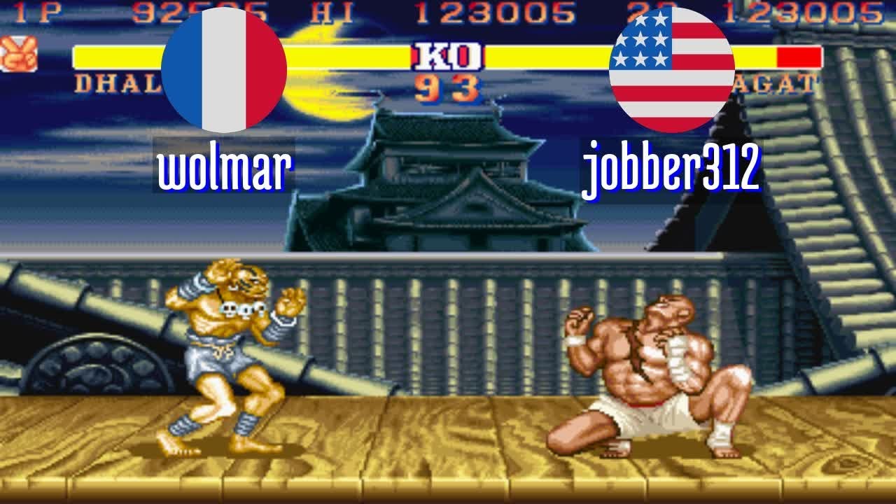 FT3 @sf2hf: wolmar (FR) vs jobber312 (US) [Street Fighter II Hyper Fighting Fightcade] Mar 1