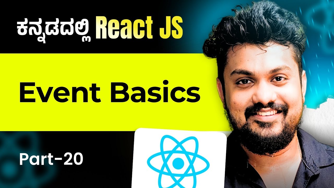 Part 20 - Event Basics | React JS in Kannada | MicroDegree #microdegree ...