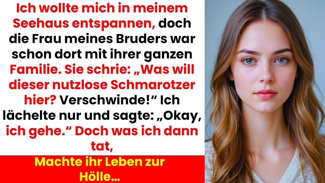 Ich kam nach zwei Monaten Dauerstress an meinem eigenen Haus am See an, um endlich durchzuatmen – und fand die Frau meines Bruders mit ihrer ganzen Familie in meinem Wohnzimmer. Zehn Leute, laute...