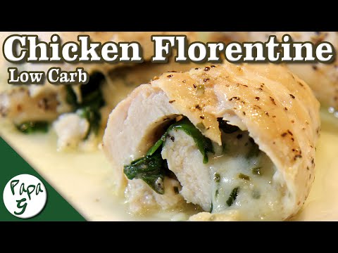 Chicken Florentine – Baked Chicken Rolls Ups – Low Carb Keto Recipe