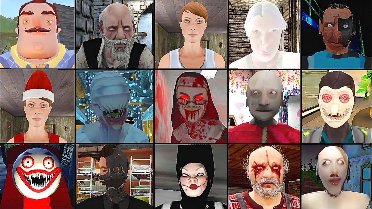 Hello Neighbor Granny 3 Princess Horror Kiss 1'2 Evil Nun Maze Nightmare The Twins Nicky's Diaries