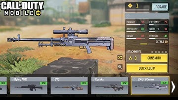 *NEW* Codm ZRG 20mm Sniper Rifle Gameplay