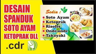 spanduk soto ayam ketoprak cdr