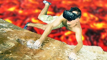 Climbing Over the Lava Pits! - Climbey Gameplay -  VR HTC Vive