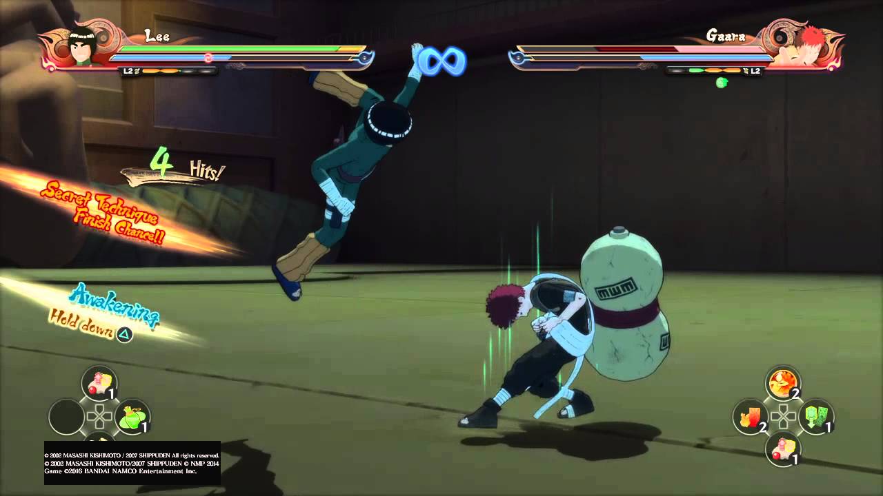 Naruto series in STORM battles - Rock Lee vs Gaara - Memory Crystal #7