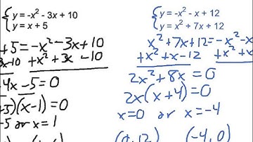 Algebra2 4.9 Quadratic Systems