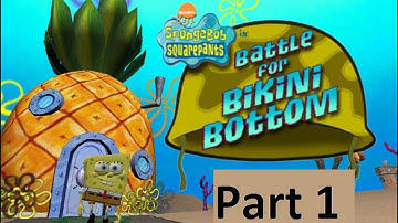 Lets Play Spongebob Battle For Bikini Bottom part 1: robots are invading