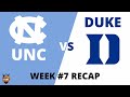 Unc vs duke week 7 recap  2fansinthestands