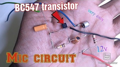 How to make Mic circuit | BC547 transistor | simple mic circuit with bc547 transistor | easy to make