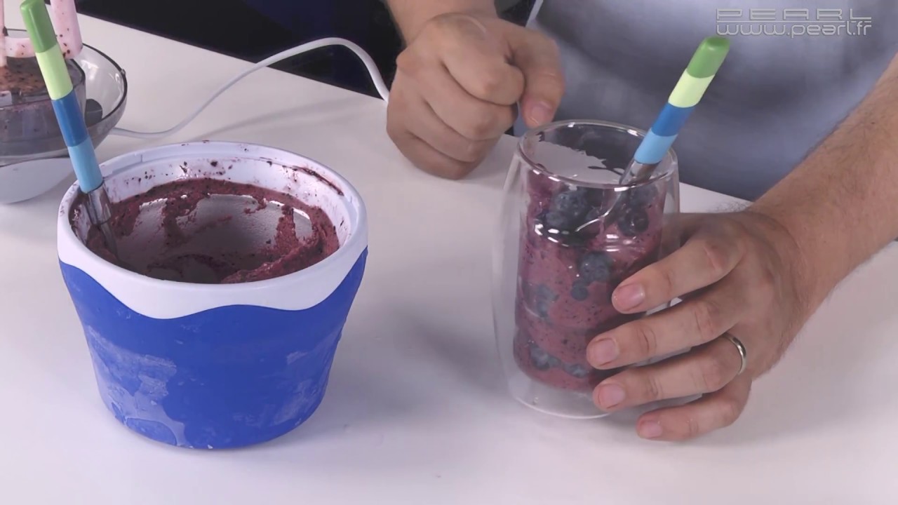 SORBETIERE ELECTRIQUE 500ML - les glaces faciles - [PEARLTV.FR]