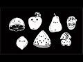 Fruit Disco Party | Baby Sensory Fun Video | High Contrast Black &amp; White animation | Hand Drawn