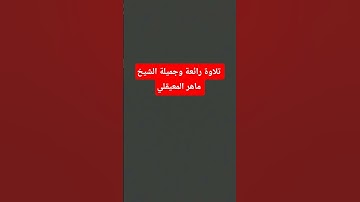 تلاوة رائعة وجميلة الشيخ ماهر المعيقلي #اكسبلور #quran