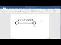 How to insert right-left arrow below text or character in word