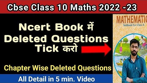 Class 10 Maths Deleted Syllabus 2022 23 Class 10 Maths Syllabus 2022 23
