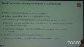 International Conference on Optimization, Learning and Analytics in Business