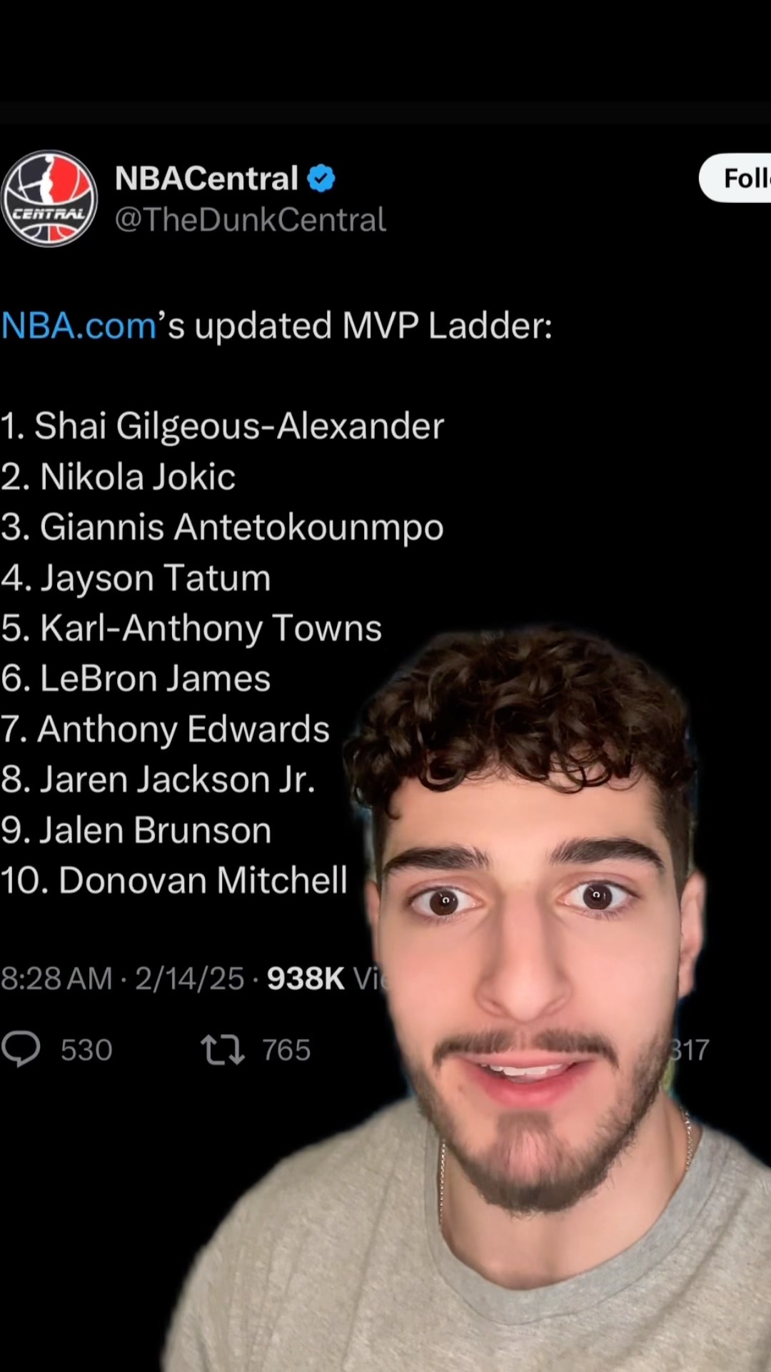 LEBRON TOP 5 at 40? Jokic MVP vs SGA mvp race getting CRAZY? #nba #lebron #jokic #sga #wemby #fexr