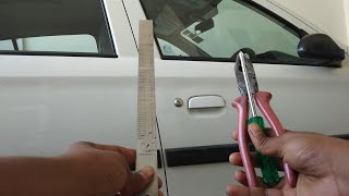 HOW TO OPEN A CAR WITHOUT KEY using a metal scale