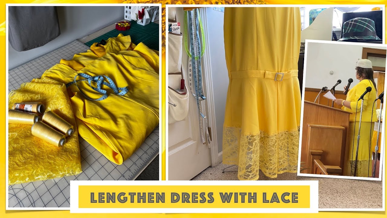 SIMT | LENGTHEN FLARED DRESS/SKIRT WITH LACE