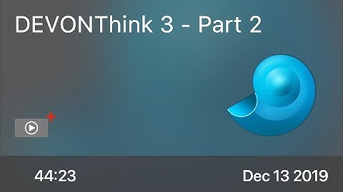 SCOM0899 - DEVONThink 3 - Part 2 - Preview