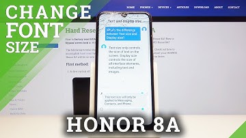 How to Change Font in HONOR 8A – Font Settings