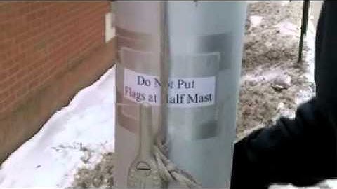 FlagDesk.com | Flagpole placement too close to the building