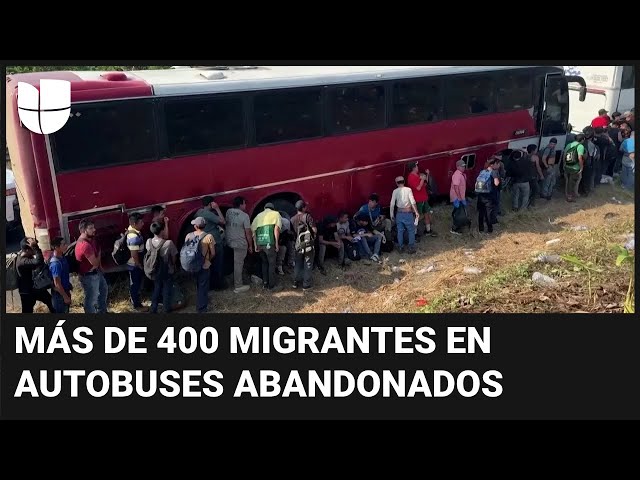 Encuentran más de 400 migrantes en autobuses abandonados con destino a EEUU