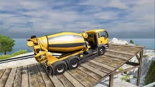 Truck Cars Vs Mega Ramp - Beamng 4 Csrash