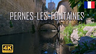 Pernes-les-Fontaines 🇫🇷🍨France Visite de l'un des plus beaux villages de France Promenade vidéo 4k