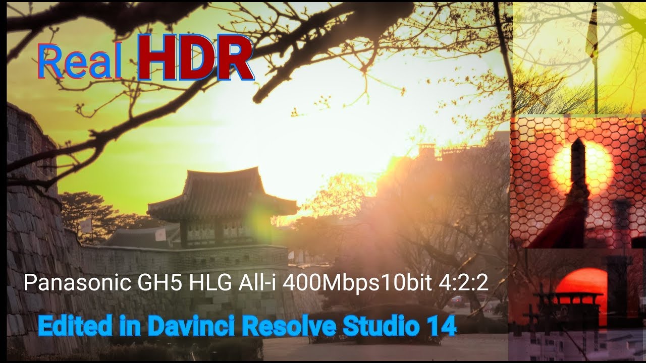HDR video GH5 HLG Alli 400Mbps 10bit 422 24P Edited in Davinci