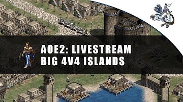 AoE2 - Big 4v4 Islands [Pretty Intense Game]