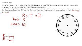 Rate x Time = Distance. Equal Distances. Algebra 2 (Saxon, Lesson 22)