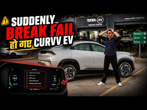 Curvv EV Break Failed After Malfunction Error ☠️! Tata Curvv EV Critical Error 😡
