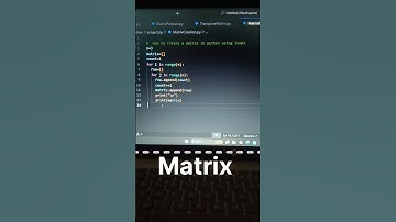 How to create a matrix in python #coding #python #shorts #programming