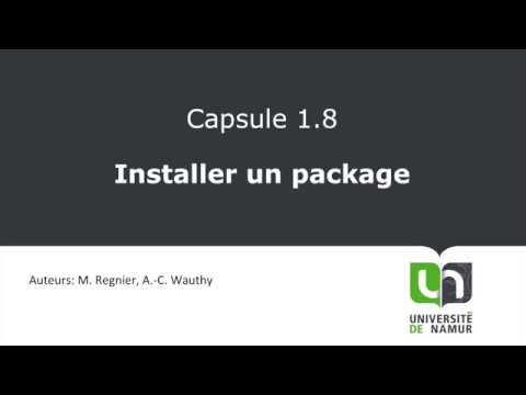 Vidéo 1.8 Installer un package