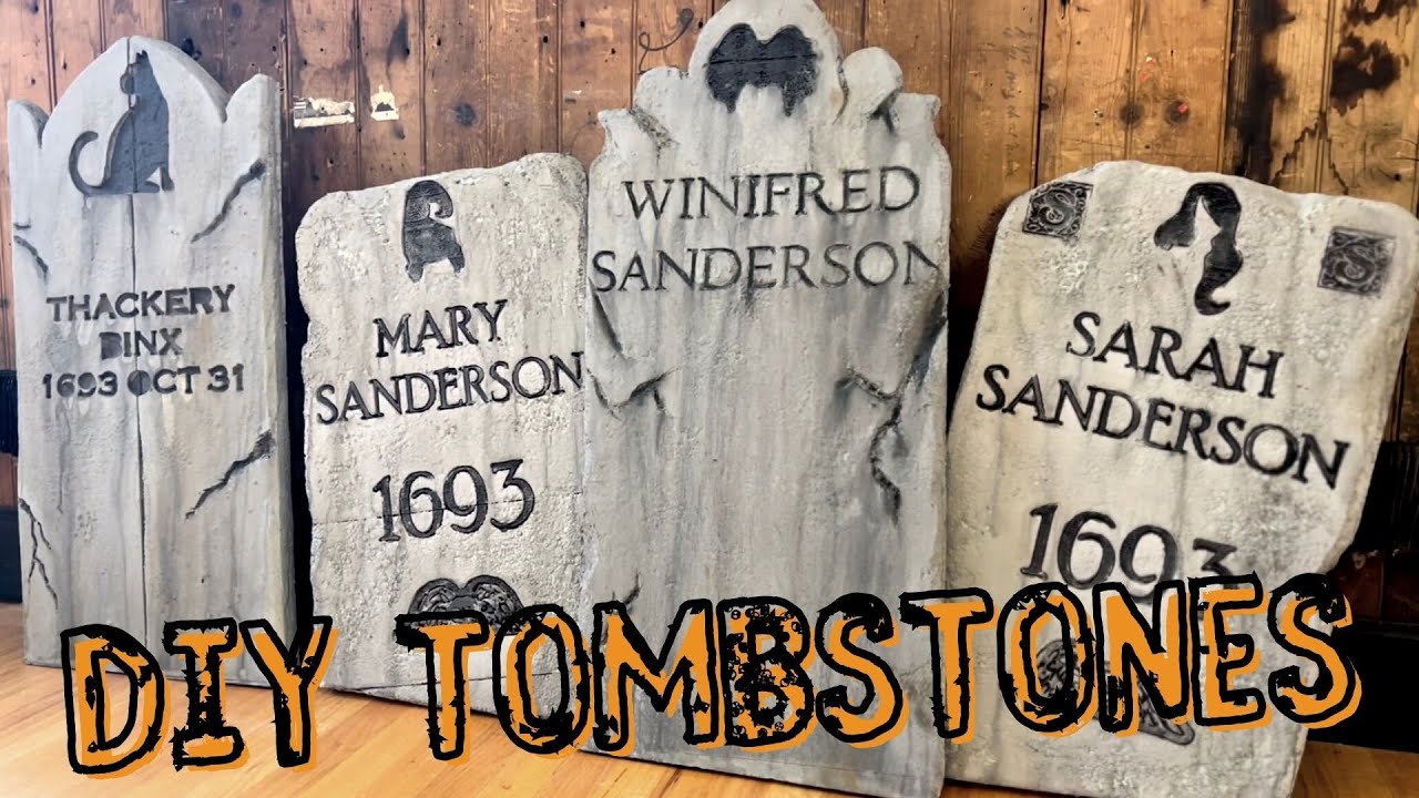 DIY Halloween Tombstones