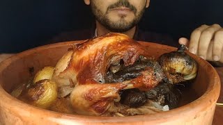 اكل دجاجة محشية بورق العنب |موكبانغ| chicken stuffed with grape leaves