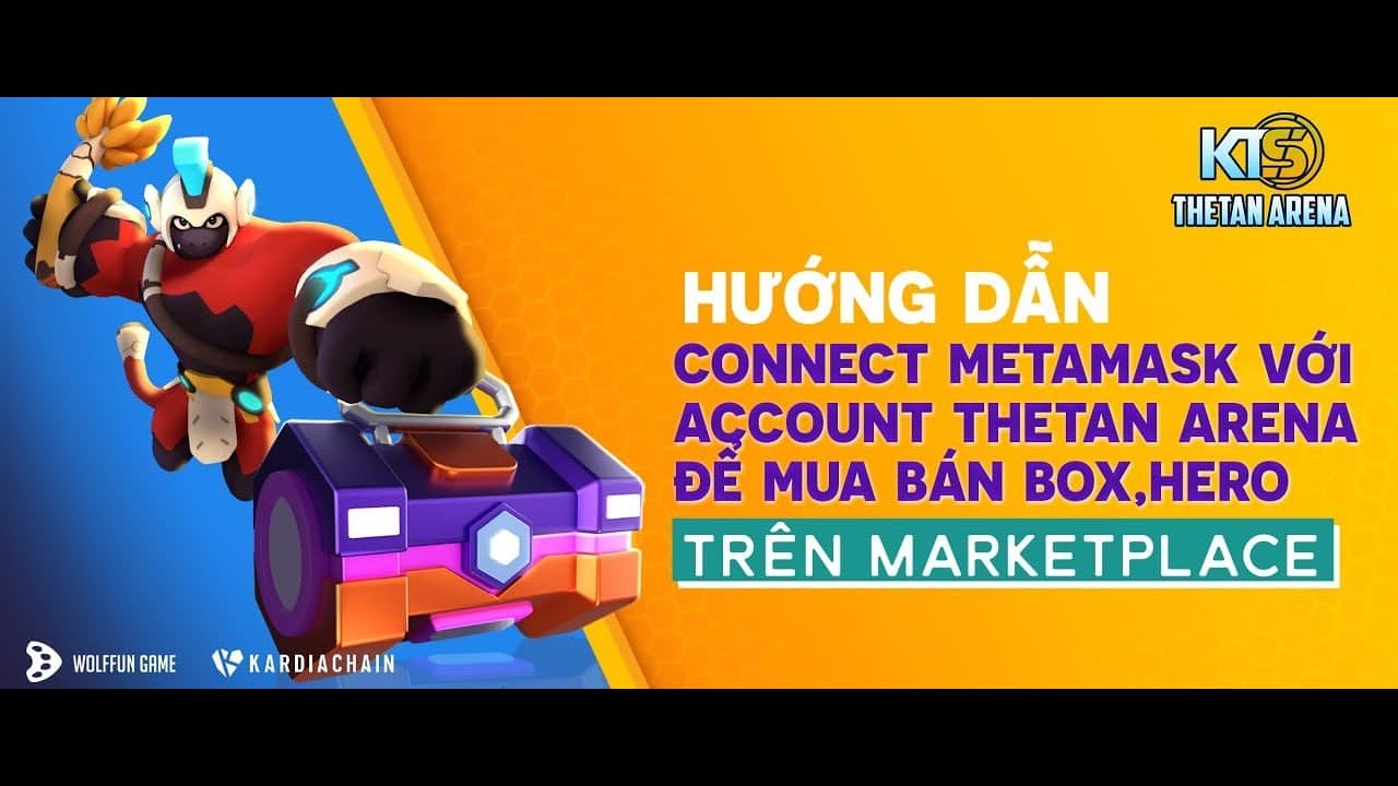 Thetan Nhập Môn - kết nối ví với marketplace và swap coin để mua box, hero game Thetan Arena - KTS