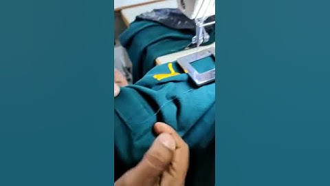 Placket box stitch by  Bar tack machine