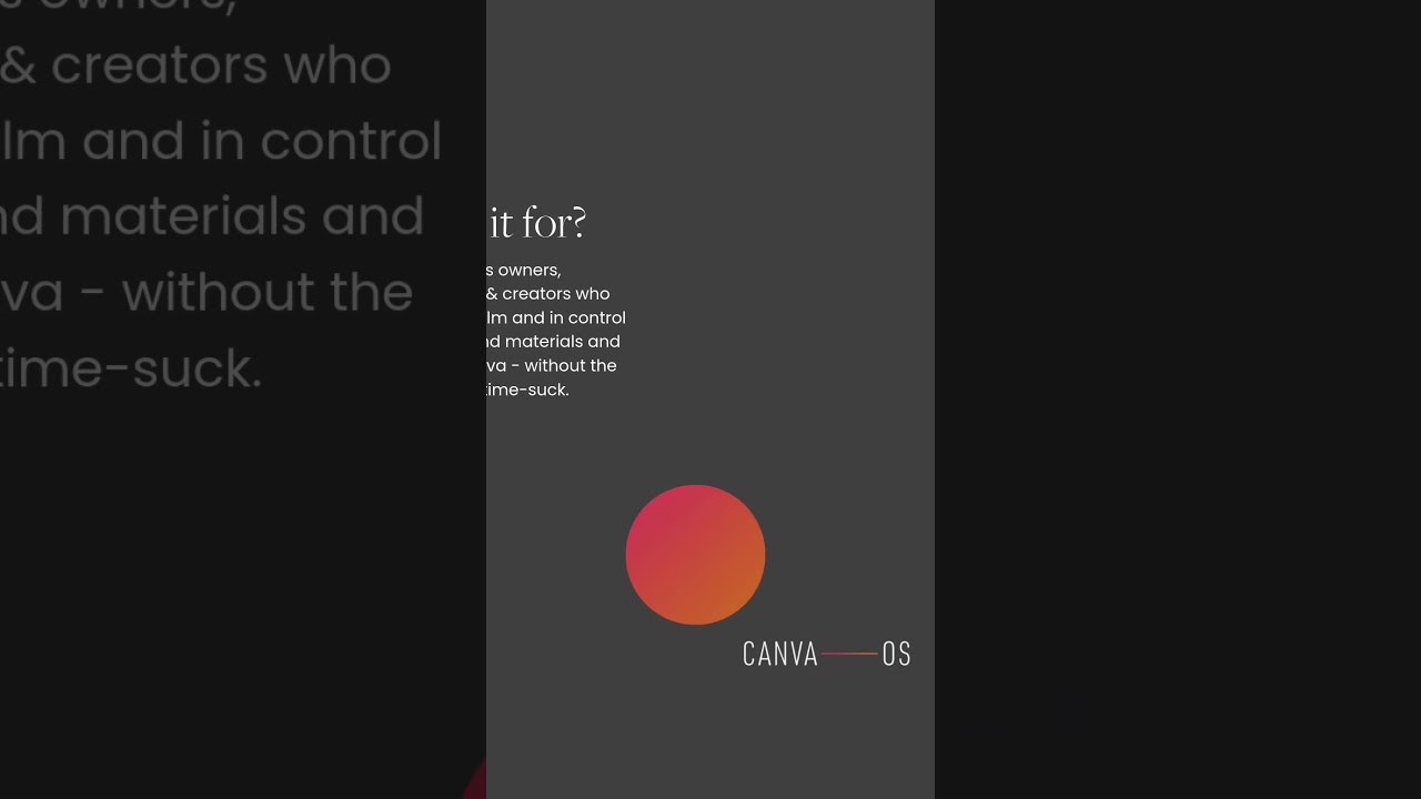CanvaOS - Your Simple System for Canva Mastery