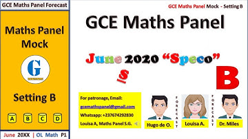 June 2020 Maths P1 "Speco" 2 - Setting B