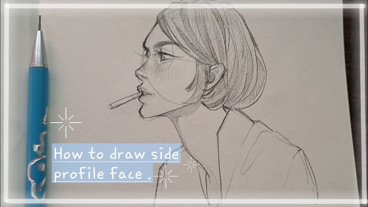 How to draw side profile face drawing tutorial for beginners | Step by Step |