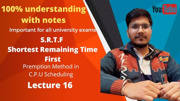 Shortest Remaining Time First (SJF With Preemption) Scheduling Algorithm with Example | OS