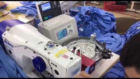 BKS button feeder BK-17 with JUKI button sewing