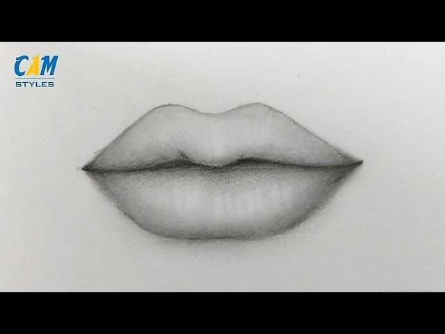 How to draw Lips with pencil sketch step by step 