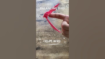 EASY TUTORIAL ORIGAMI BALANCING BIRD PAPERCRAFT IDEA | HOW TO FOLD BIRD ORIGAMI | BALANCING BIRD TOY