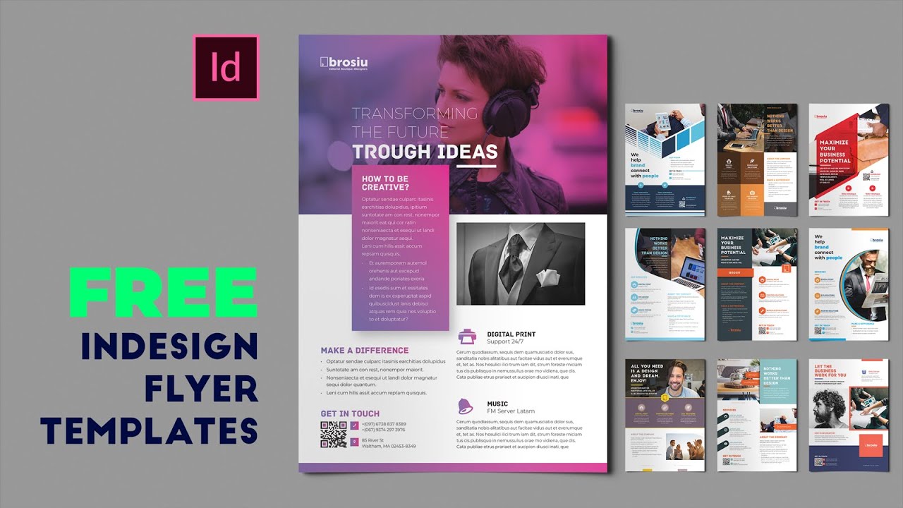 23 FREE InDesign Flyer Templates for Adobe InDesign Intended For Flyer Maker Template Free