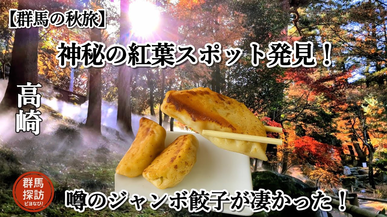 【群馬の秋旅】高崎で神秘の紅葉スポットを発見！噂のデカ盛りジャンボ餃子に昇天した！