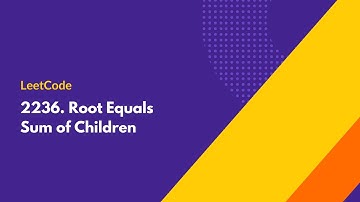 Root Equals Sum of Children - LeetCode 2236 - Java Solution